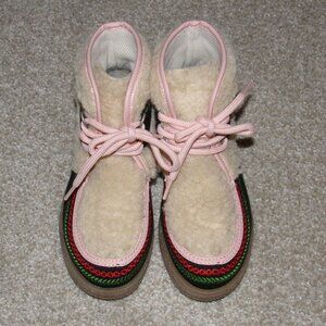 STELLA McCARTNEY KIDS BORG MOCCASIN ANKLE BOOTS SZ EU 27 US 10